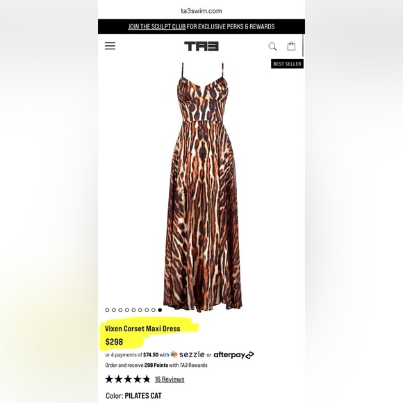 TA3 Vixen Corset Maxi Dress - Picture 10 of 11